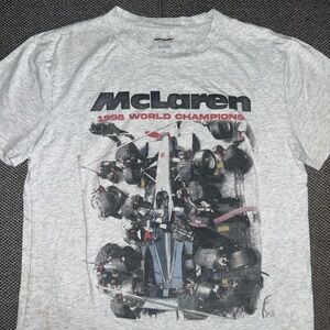 McLaren Formula 1 F1 1998 World Champions Gray T-Shirt XS Classic Fit